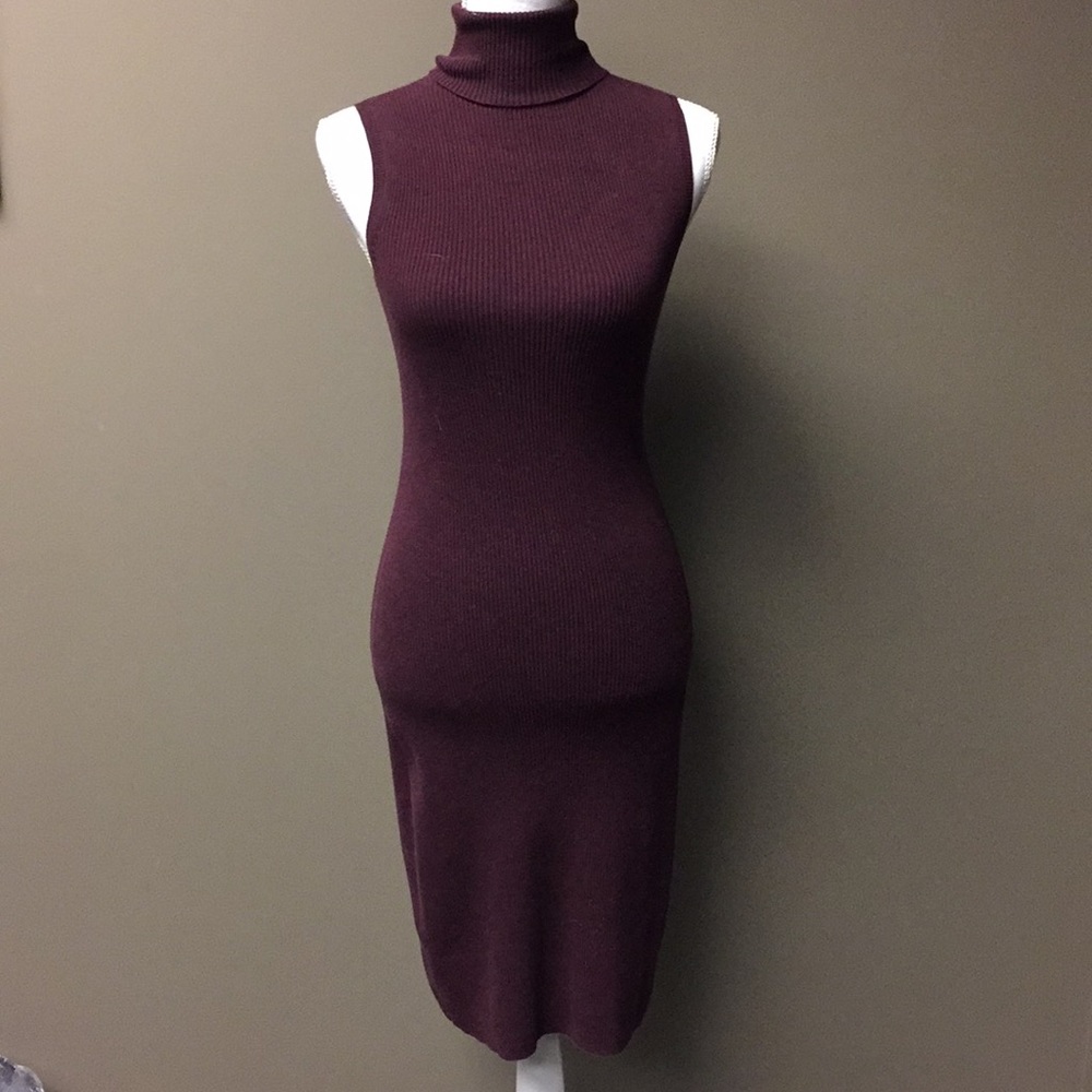Moda International Burgundy Bodycon Dress, sz S